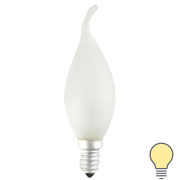 фото Лампа накаливания bellight свеча на ветру e14 40 вт свет тёплый белый