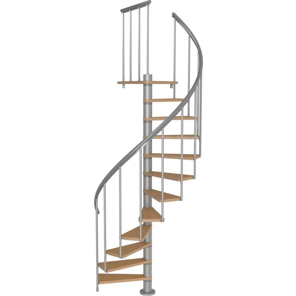 Квадратная винтовая лестница от компании «Вертикаль»