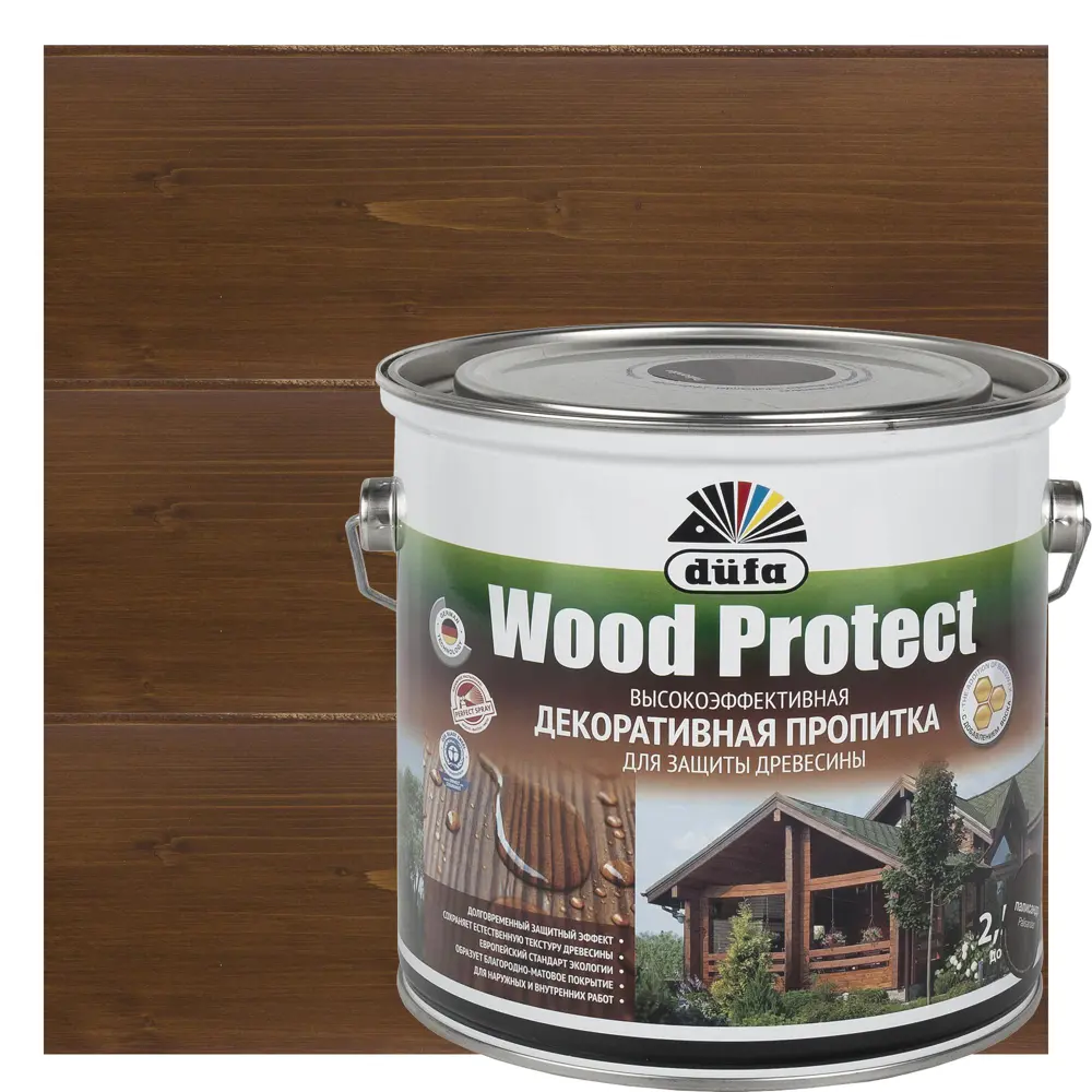 Антисептик Wood Protect цвет палисандр 2.5 л ✳️ купить по цене 2384 ₽/шт. в  Красноярске с доставкой в интернет-магазине Леруа Мерлен