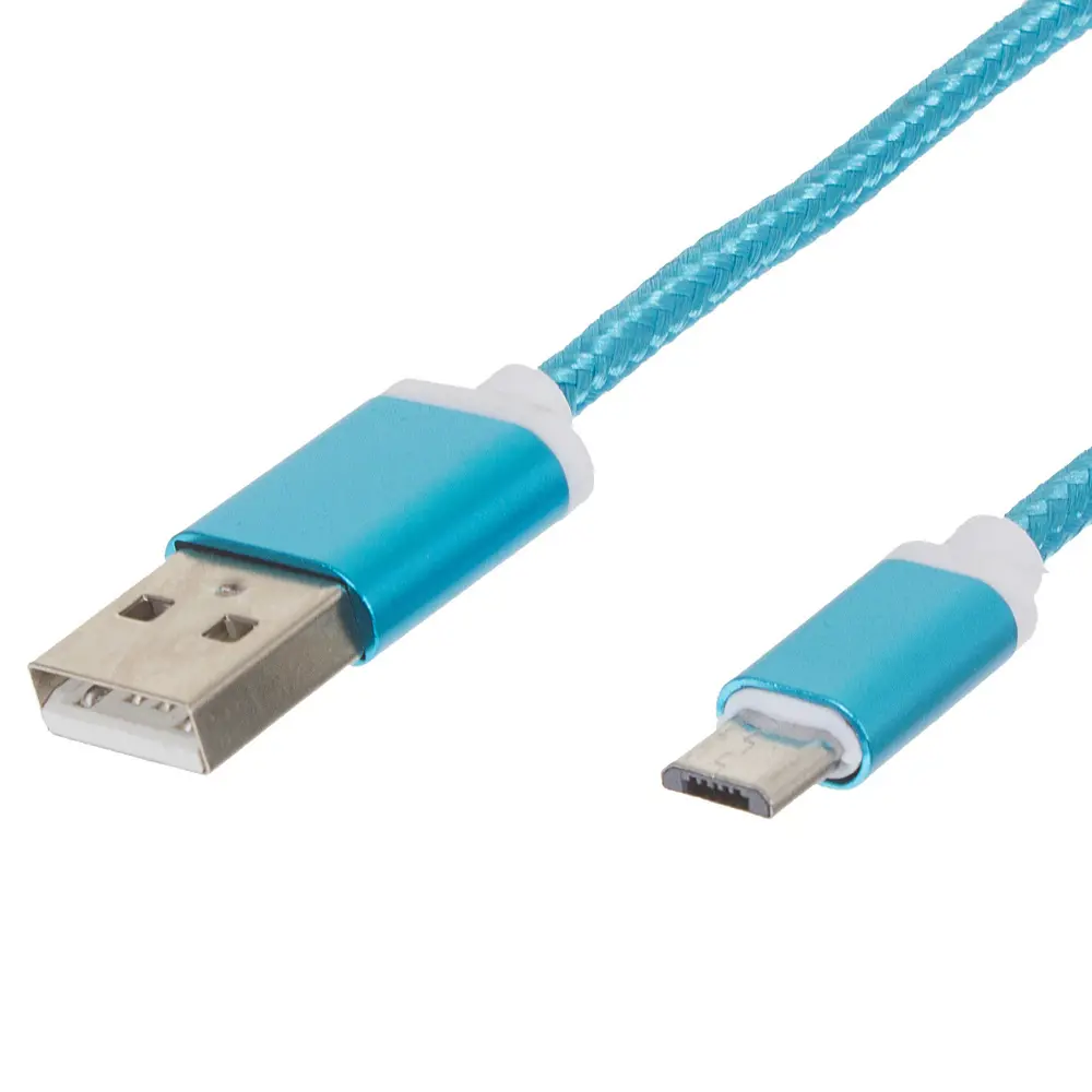 Кабель Oxion USB-micro USB 1.5 м 2 A цвет синий ✳️ купить по цене 88 ₽/шт.  в Костроме с доставкой в интернет-магазине Леруа Мерлен