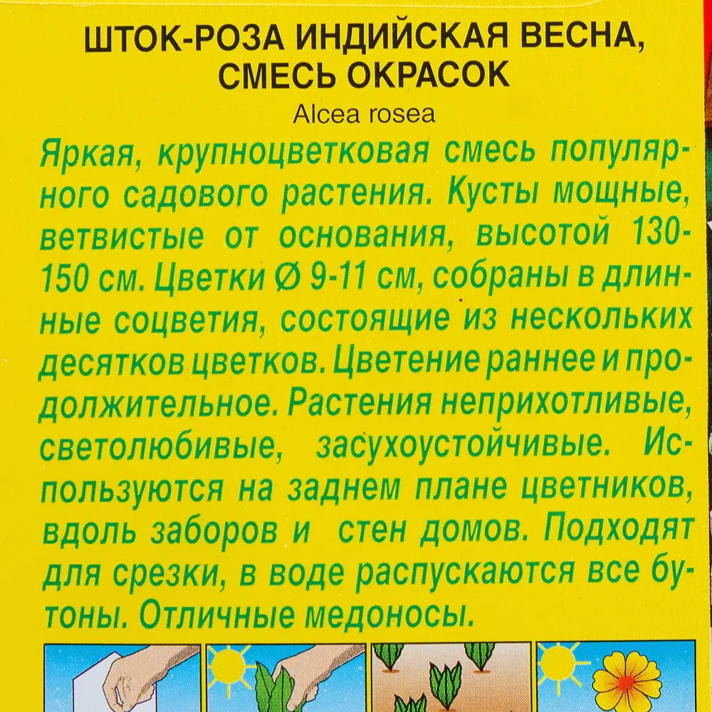 Шток-роза «Индийская весна» 0.3 г, смесь окрасок ✳️ купить по цене 5 ₽/шт.  в Ульяновске с доставкой в интернет-магазине Леруа Мерлен