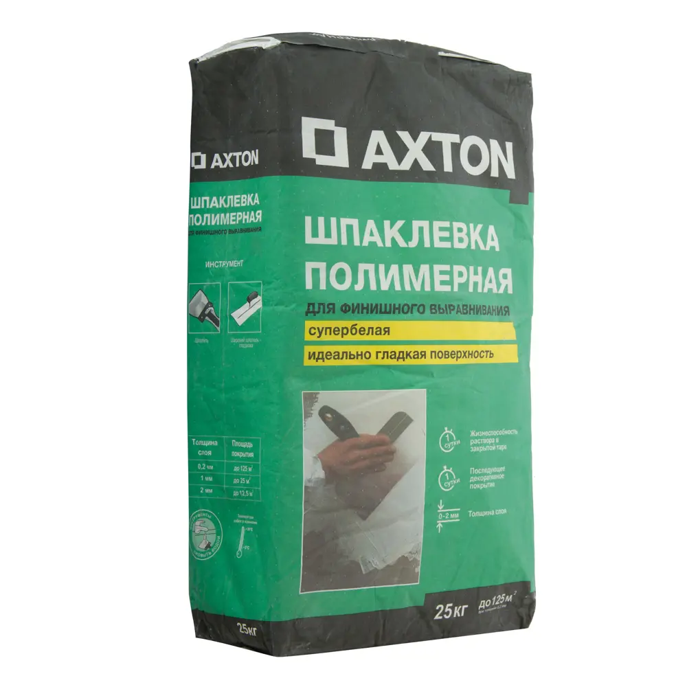 Шпаклёвка полимерная финишная Axton 25 кг ✳️ купить по цене 412 ₽/шт. в  Новороссийске с доставкой в интернет-магазине Леруа Мерлен