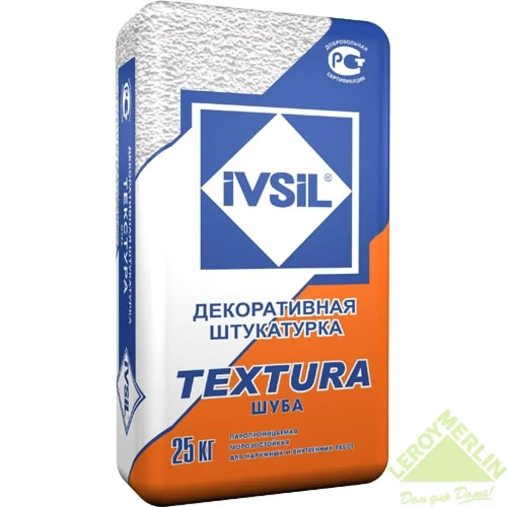 Штукатурка декоративная Ivsil Textura (Шуба), 25 кг по цене 406 ₽/шт.  купить в Москве в интернет-магазине Леруа Мерлен