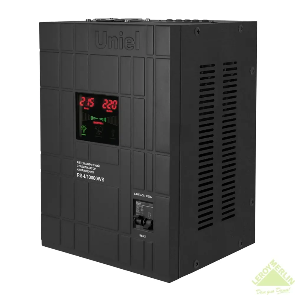 Стабилизатор напряжения Uniel RS-1/10000W настенный по цене 8090 ₽/шт.  купить в Сургуте в интернет-магазине Леруа Мерлен