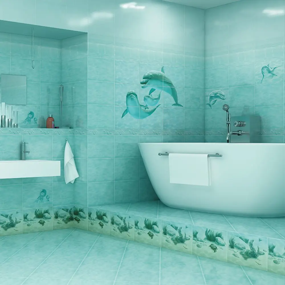 Ванная комната с дельфинами (34 фото)