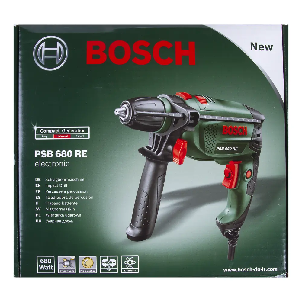 Дрель сетевая ударная Bosch PSB 680, 680 Вт ✳️ купить по цене 4352 ₽/шт. в  Москве с доставкой в интернет-магазине Леруа Мерлен