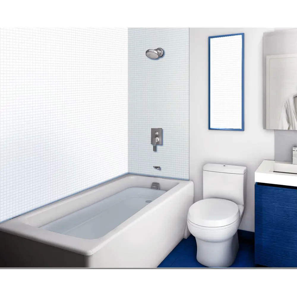 Панель ПВХ листовая 0.3 мм 960х485 мм мозаика белая 0.47 м². ПВХ для ванной комнаты. Панели для ванной. Ванная пластиковыми панелями. Пвх для ванной отзывы