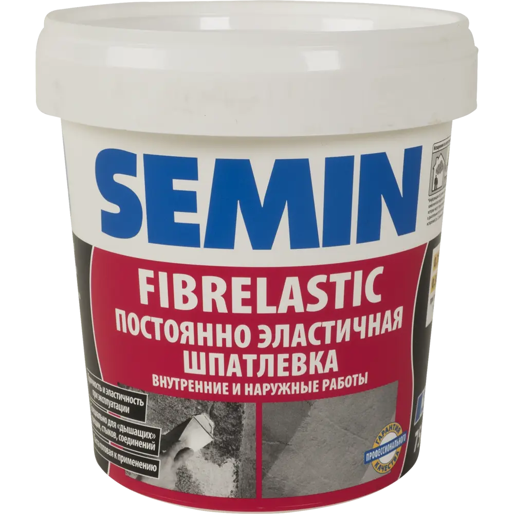 Шпаклёвка эластичная Semin Fiberlastic 0.75 кг ✳️ купить по цене 428 ₽/шт.  в Москве с доставкой в интернет-магазине Леруа Мерлен