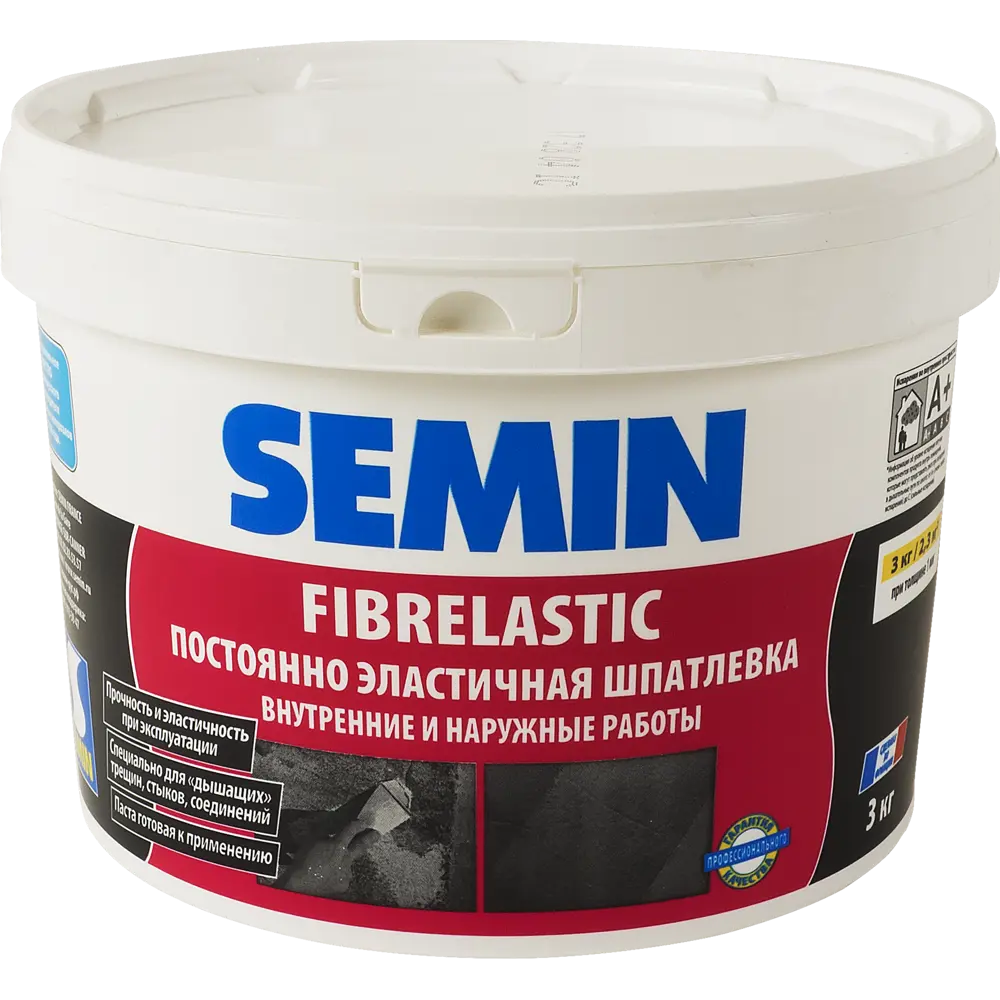 Шпаклёвка эластичная Semin Fiberlastic 3 кг ✳️ купить по цене 1542 ₽/шт. в  Иркутске с доставкой в интернет-магазине Леруа Мерлен