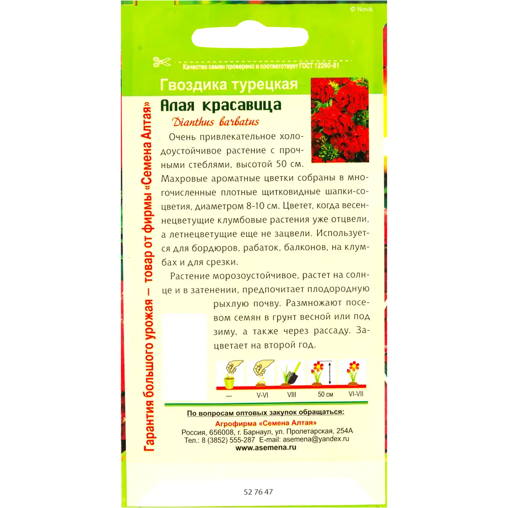 Гвоздика турецкая «Алая красавица» по цене 5 ₽/шт. купить в Барнауле в  интернет-магазине Леруа Мерлен