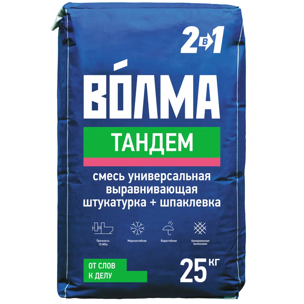 Штукатурка и шпаклевка цементная Волма Тандем 25 кг ✳️ купить по цене 420 ₽/шт. в Санкт-Петербурге с доставкой в интернет-магазине Лемана ПРО (Леруа Мерлен)