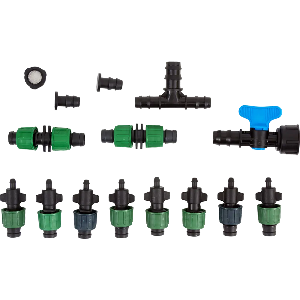 Форсунки для капельного полива для пнд труб. Комплектующие системы капельного орошения (28.29.22.120-00004). Комплект для капельного полива «урожай-капельная трубка».