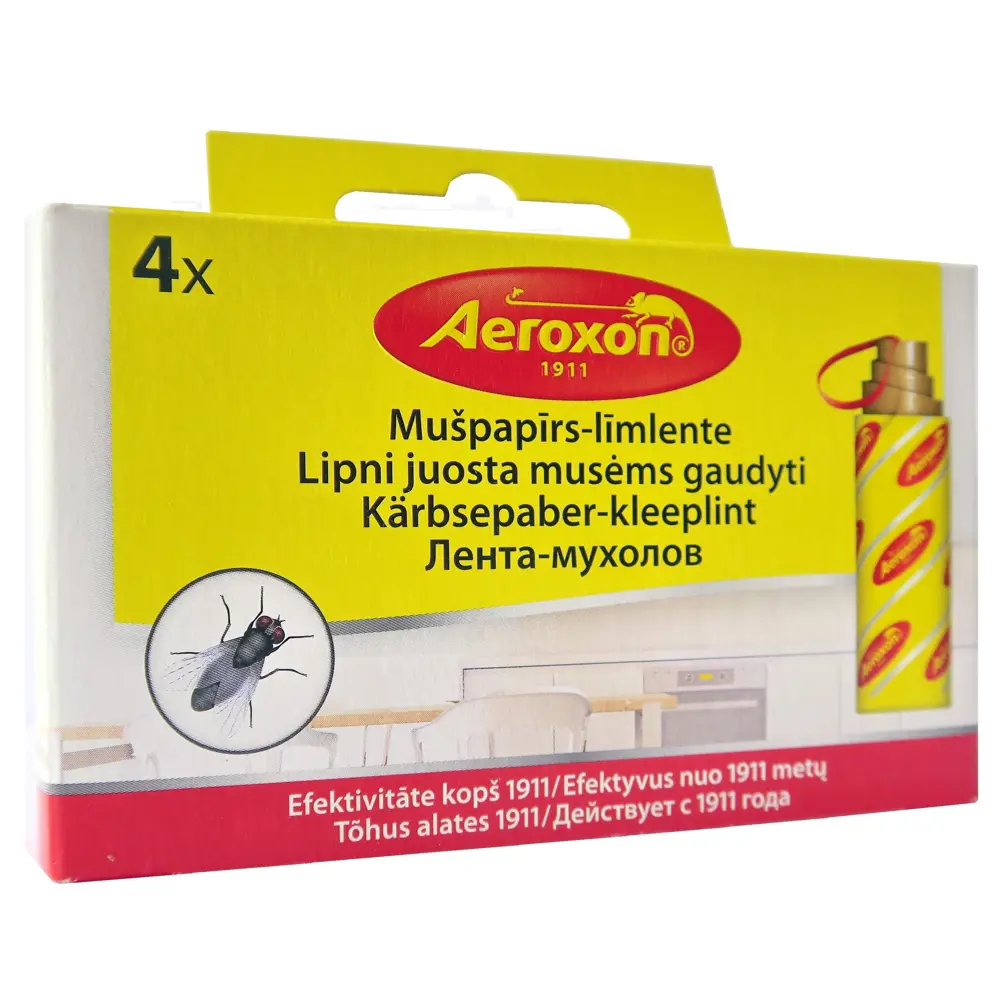 Липкая лента от мух Aeroxon, 4 шт. ✳️ купить по цене 152 ₽/шт. в  Красноярске с доставкой в интернет-магазине Леруа Мерлен