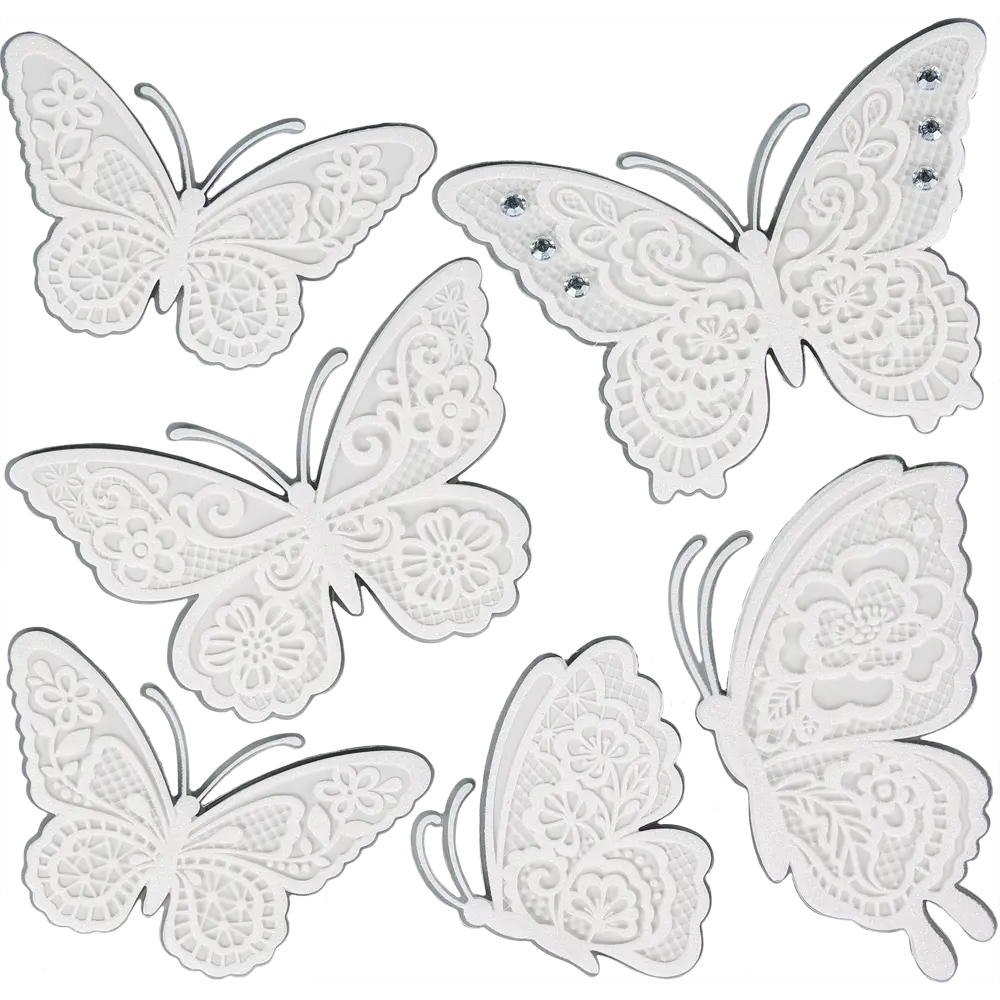 Наклейка 3D «Белые бабочки» СВА 1402 по цене 490 ₽/шт. купить в Москве в  интернет-магазине Леруа Мерлен
