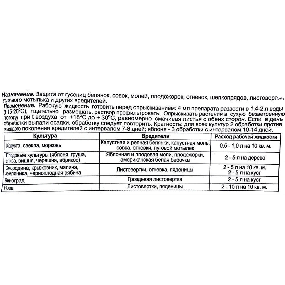 Средство для защиты садовых растений от вредителей «Лепидоцид» 4 мл ?  купить по цене 27 ?/шт. в Санкт-Петербурге с доставкой в интернет-магазине Леруа  Мерлен