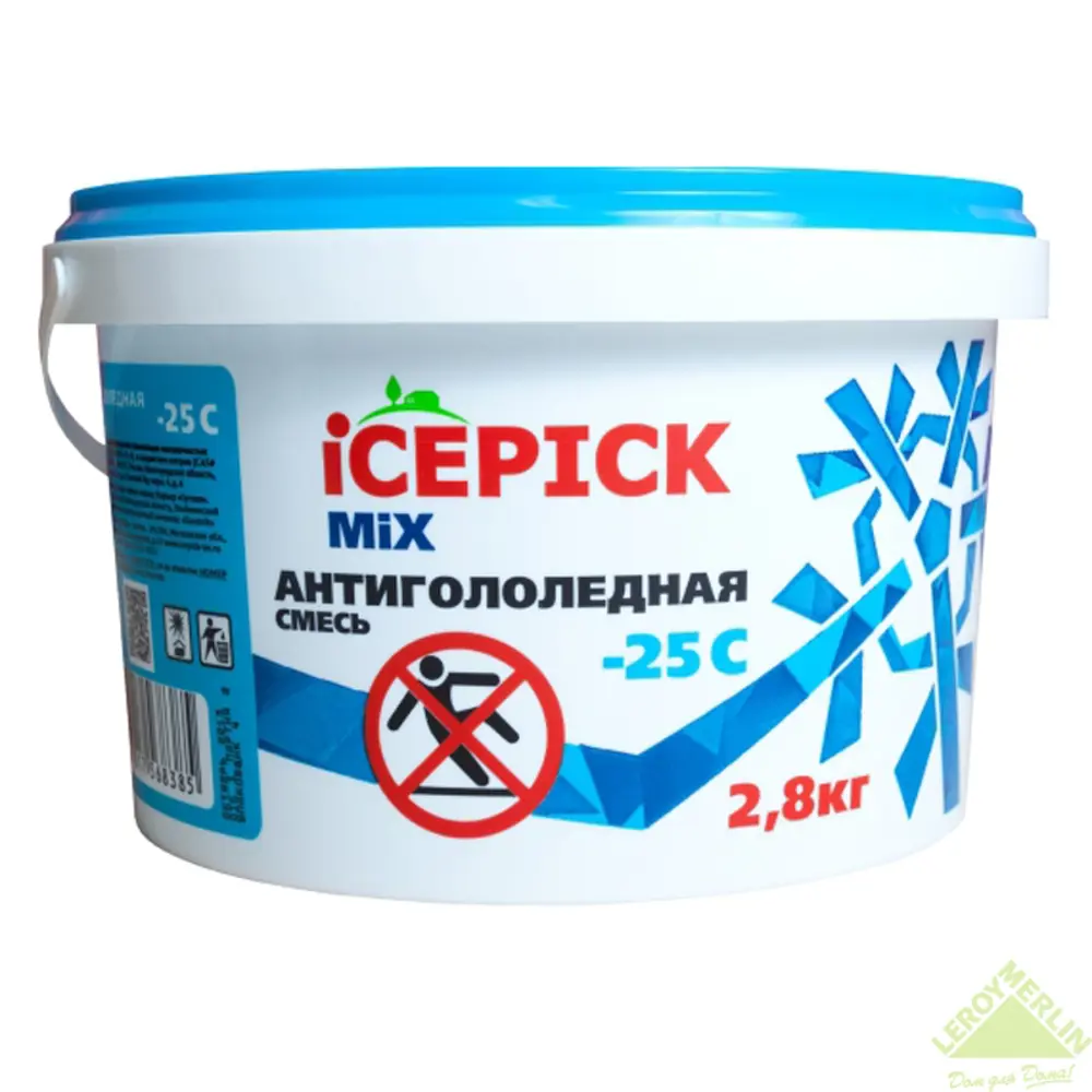 Антигололедная смесь ICEPICK MIX, 2,8 кг ✳️ купить по цене 134 ₽/шт. в  Москве с доставкой в интернет-магазине Леруа Мерлен