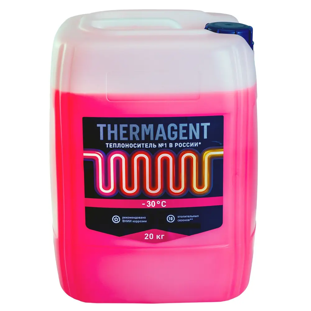 Теплоноситель Thermagent 910236 -30°C 20 кг этиленгликоль ✳️ купить по цене  2306 ₽/шт. в Петрозаводске с доставкой в интернет-магазине Леруа Мерлен