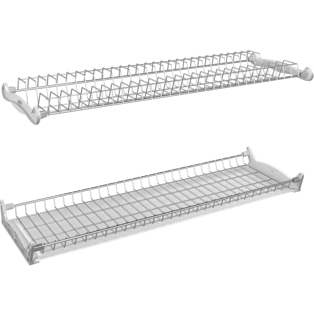 Сушилка для посуды Delinia ID для верхнего шкафа 80 см двухъярусная с  поддоном хром ✳️ купить по цене 2700 ₽/шт. в Санкт-Петербурге с доставкой в  интернет-магазине Леруа Мерлен