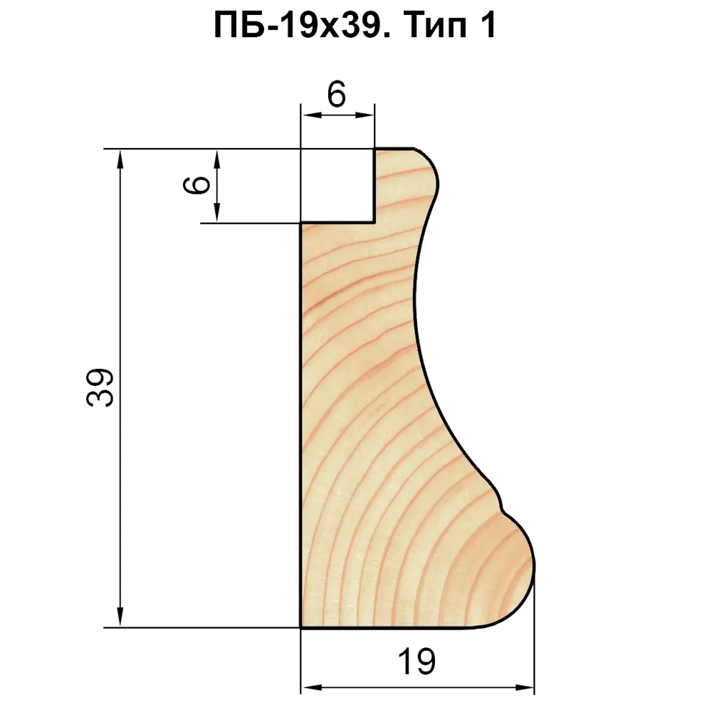 Багетный погонаж деревянный сращенный тип 1 19x39x2200 мм хвоя Экстра ✳️  купить по цене 372 ₽/шт. в Кирове с доставкой в интернет-магазине Леруа  Мерлен