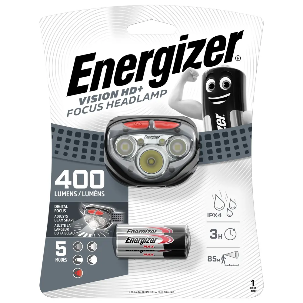 Фонарь LED налобный Energizer HL Vision HD Focus, элементы питания 3xAAA по  цене 1670 ₽/шт. купить в Саранске в интернет-магазине Леруа Мерлен