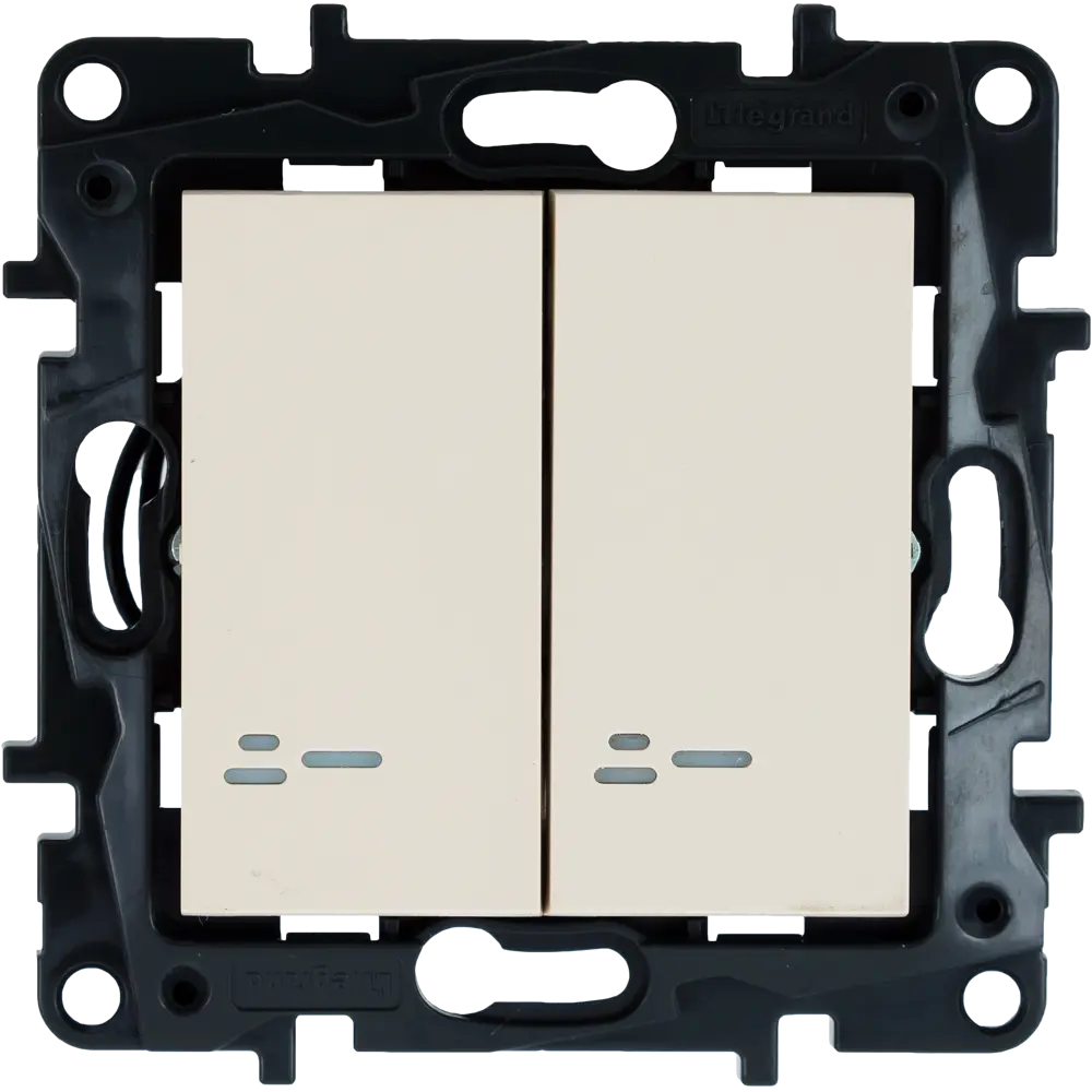 Выключатель встраиваемый Legrand Structura 2 клавиши с подсветкой, цвет  слоновая кость ✳️ купить по цене 442 ₽/шт. в Барнауле с доставкой в  интернет-магазине Леруа Мерлен