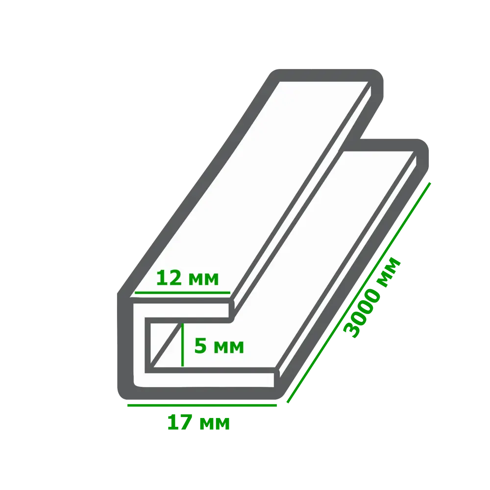 Профиль ПВХ стартовый для панелей 5 мм, 3000 мм, цвет белый ✳️ купить по  цене 58 ₽/шт. в Барнауле с доставкой в интернет-магазине Лемана ПРО (Леруа  Мерлен)