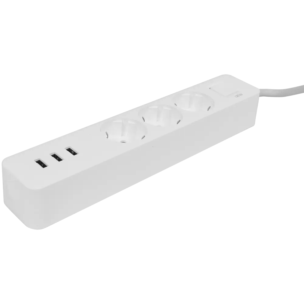 Сетевой фильтр Xiaomi Mi Power Strip 3 розетки 3 USB цвет белый ✳️ купить  по цене 1300 ₽/шт. в Челябинске с доставкой в интернет-магазине Леруа Мерлен