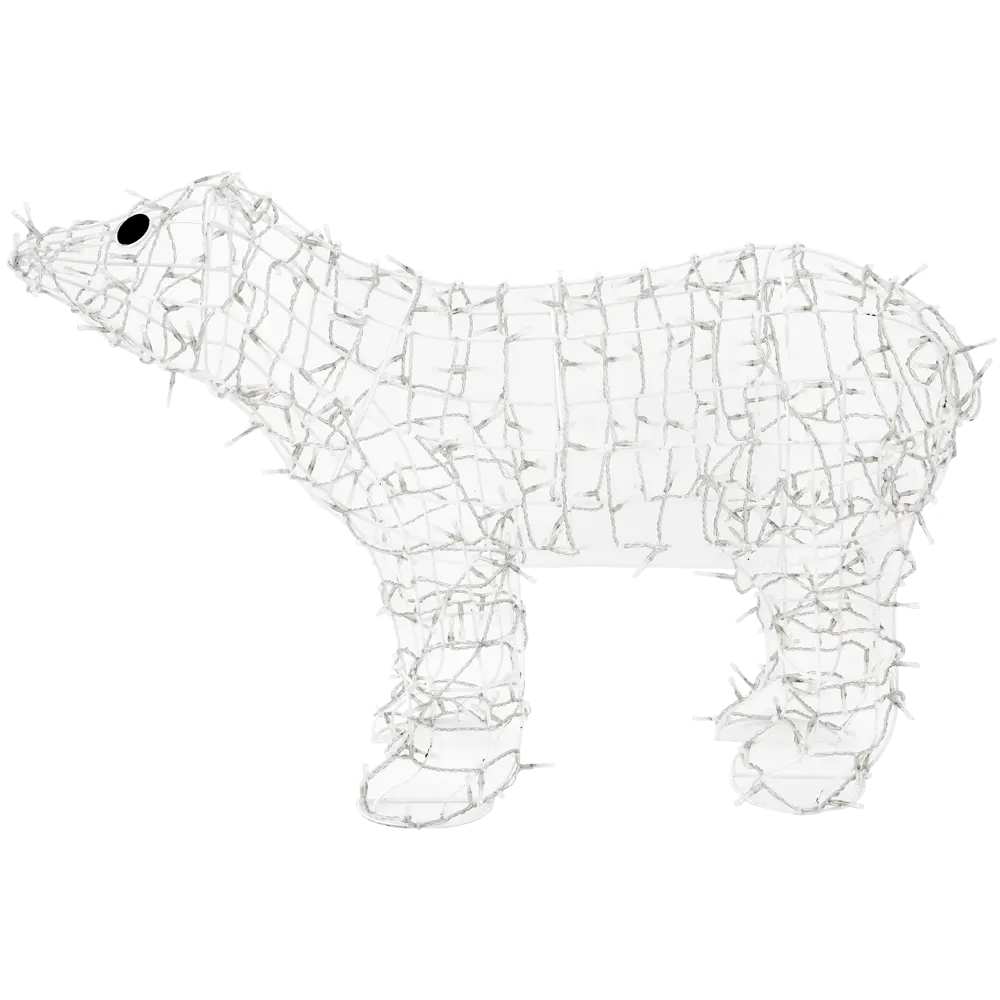 Электрогирлянда-фигура «Медведь» для улицы 300 ламп, 80 см, цвет холодный  белый по цене 1596 ₽/шт. купить в Москве в интернет-магазине Леруа Мерлен