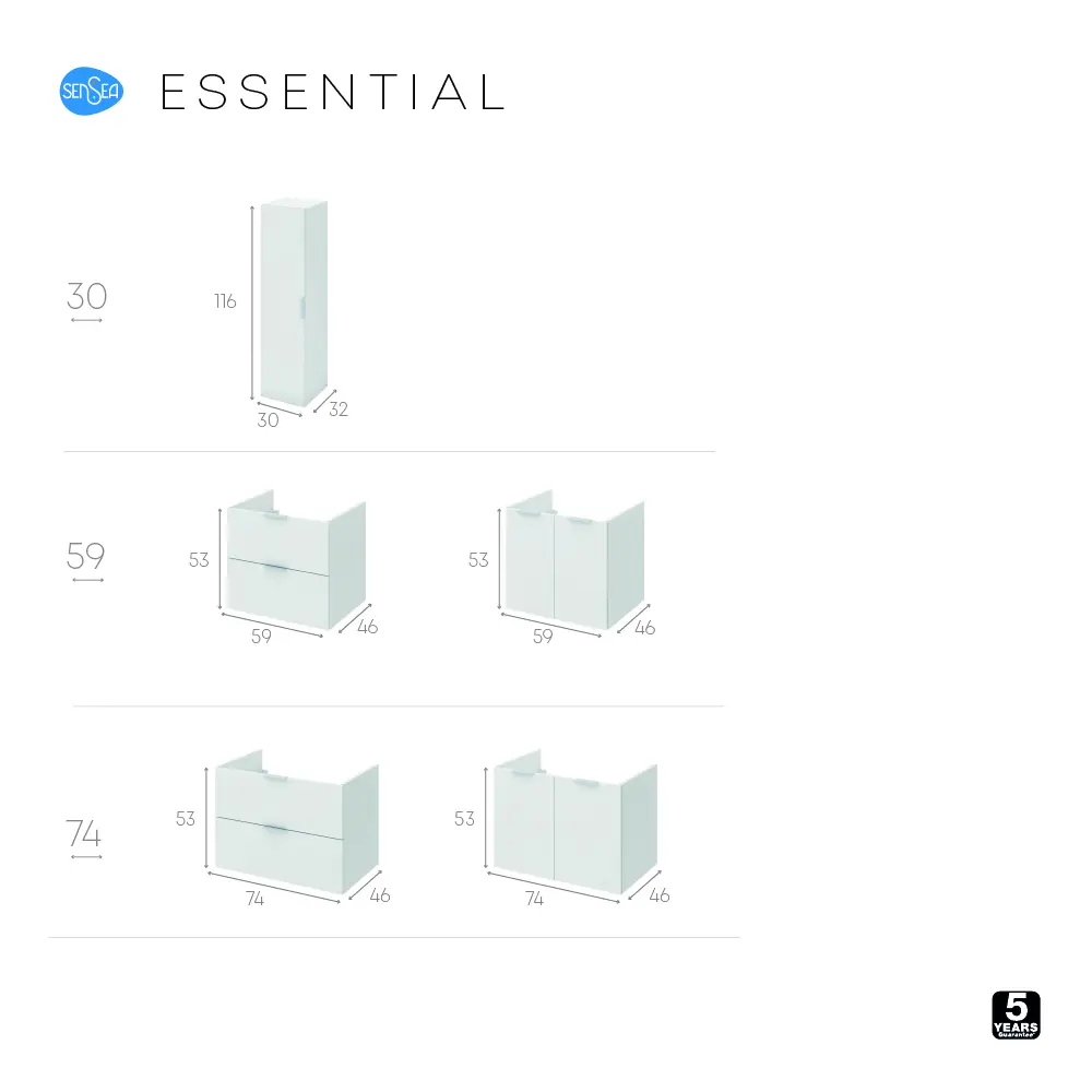 Тумба под раковину подвесная Sensea Essential 60 см цвет белый ✳️ купить по  цене 9795 ₽/шт. в Москве с доставкой в интернет-магазине Леруа Мерлен