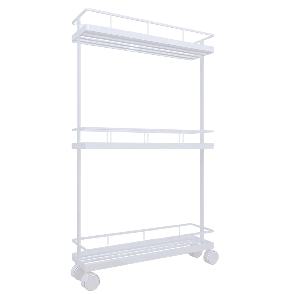 Стеллаж для ванной комнаты на колёсах Март 39x12x66 см цвет белый ? купить  по цене 3765 ?/шт. в Москве с доставкой в интернет-магазине Леруа Мерлен