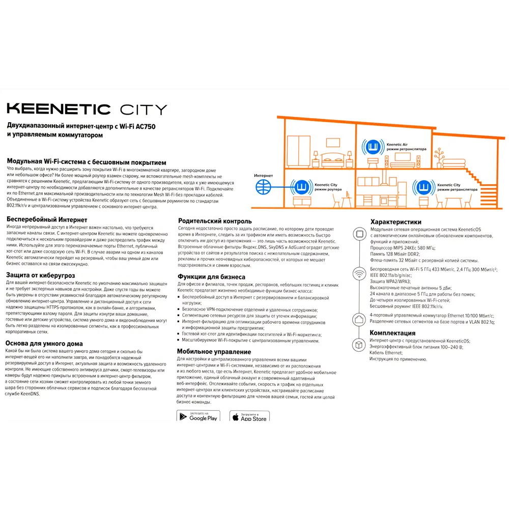 Wi-Fi роутер Keenetic City KN-1511, 433 Мбит/с, пластик, цвет белый по цене  1368 ₽/шт. купить в Москве в интернет-магазине Леруа Мерлен