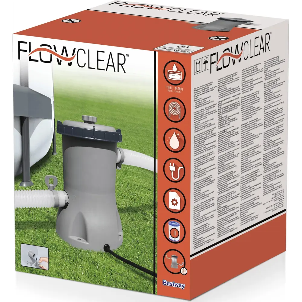 Фильтр-насос для бассейна Bestway Flowclear 14300 л 220-240 В ? купить по  цене 3320 ?/шт. в Рязани с доставкой в интернет-магазине Леруа Мерлен