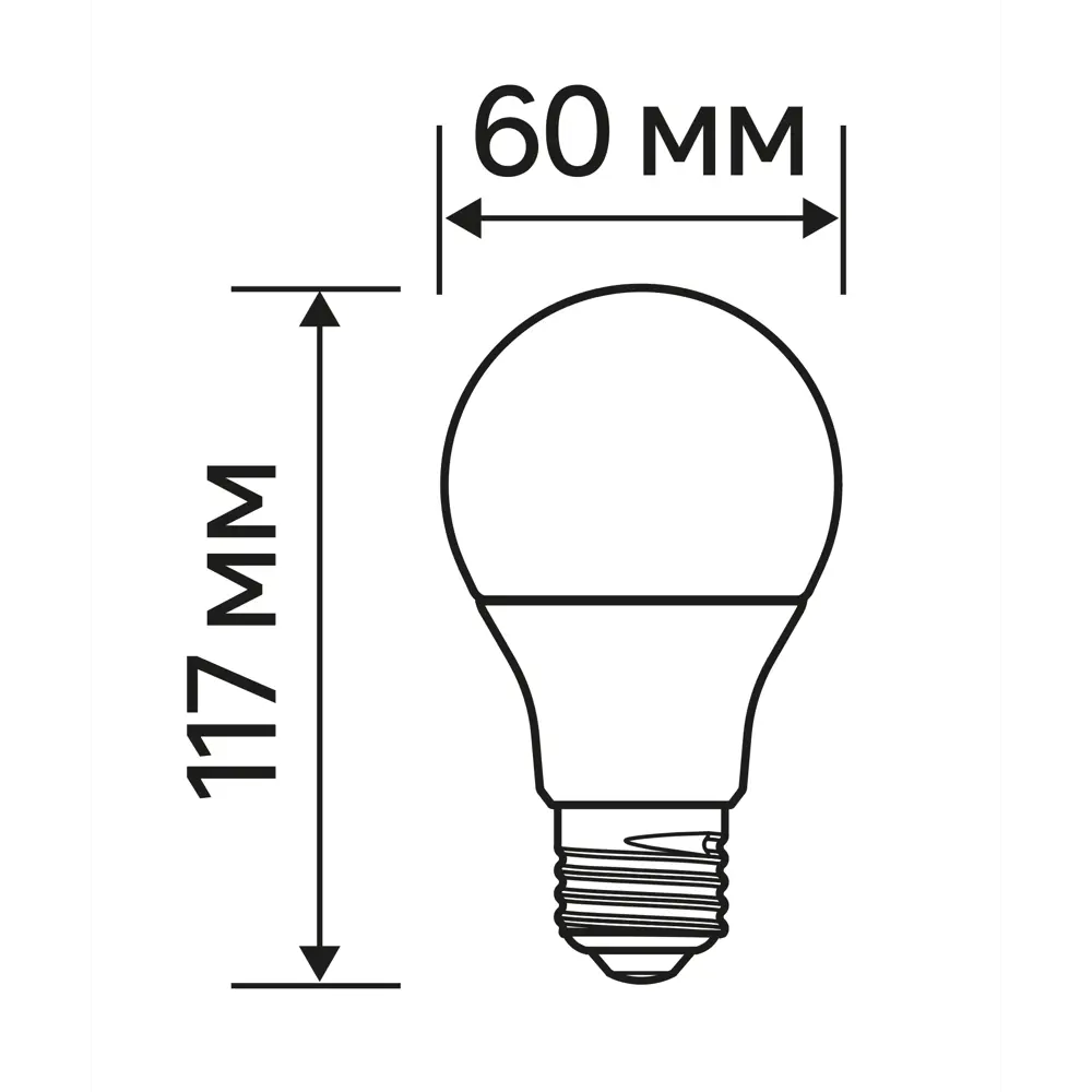 Лампа светодиодная E27 220-240 В 10 Вт груша матовая 1000 лм .