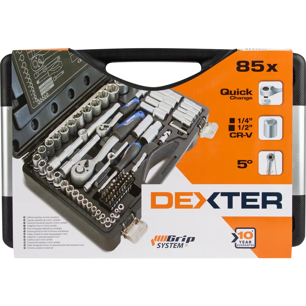 Набор головок Dexter HT205188, 85 предметов ✳️ купить по цене 6900 ₽/шт. в  Набережных Челнах с доставкой в интернет-магазине Леруа Мерлен