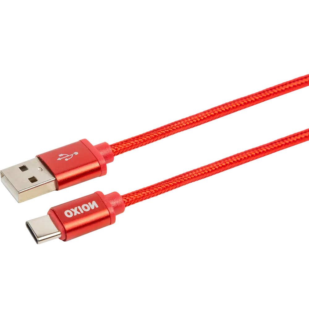 Кабель Oxion USB-Type-C 1.3 м 2 A цвет красный ✳️ купить по цене 226 ₽/шт.  в Рязани с доставкой в интернет-магазине Леруа Мерлен