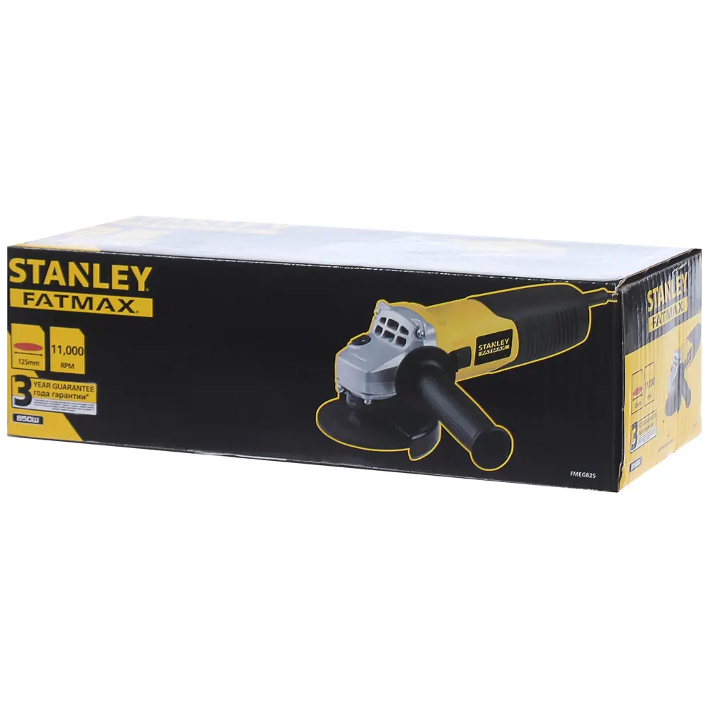 УШМ (болгарка) Stanley Fatmax FMEG825, 850 Вт, 125 мм по цене 1422 ₽/шт.  купить в Уфе в интернет-магазине Леруа Мерлен