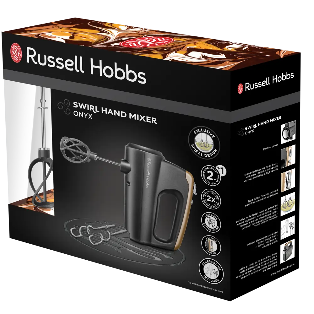 Миксер Russell Hobbs Swirl onyx 25890-56, серый - купить в в  Санкт-Петербурге по низкой цене | Доставка из интернет-магазина Леруа Мерлен