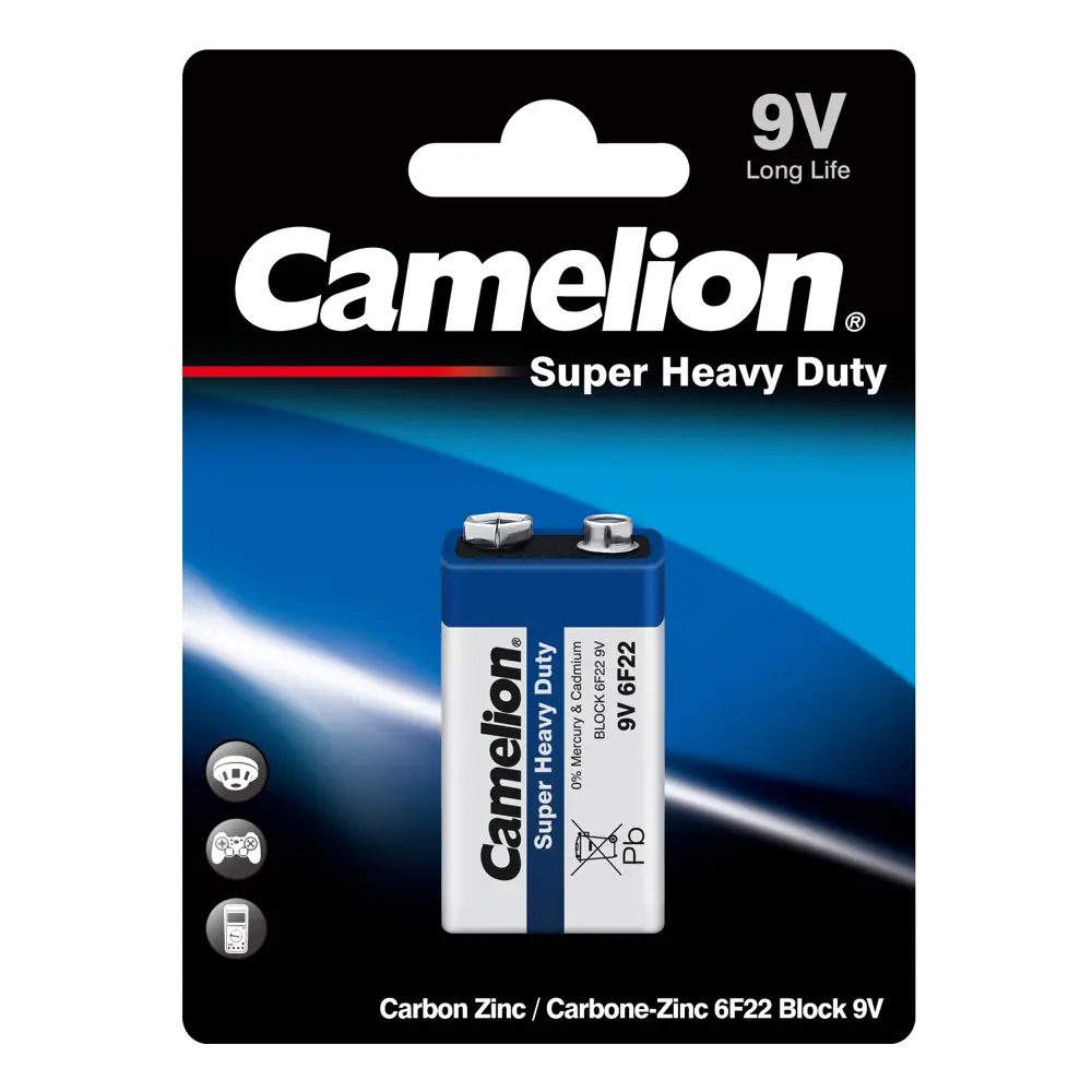 Батарейка Camelion Super Heavy Duty 6F22-BP1B солевая 1 шт. ✳️ купить по  цене 114 ₽/шт. в Москве с доставкой в интернет-магазине Леруа Мерлен