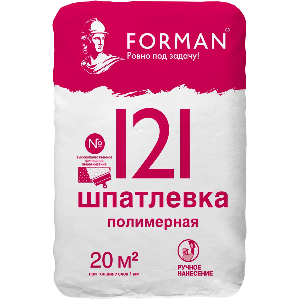 Шпаклёвка полимерная финишная Forman №121 25 кг ✳️ купить по цене 581 ₽/шт.  в Тольятти с доставкой в интернет-магазине Леруа Мерлен