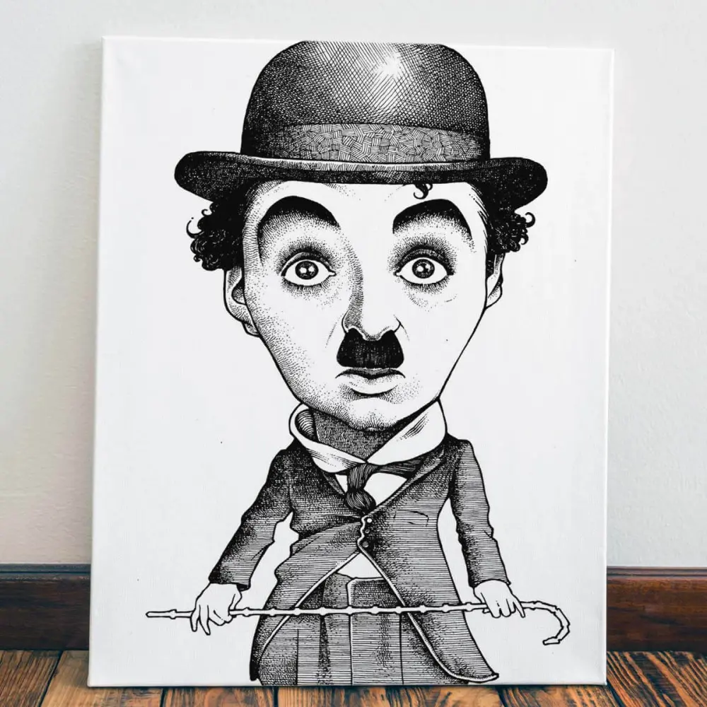 Чарли Чаплин Раскраска картина по номерам на холсте ZX 20863