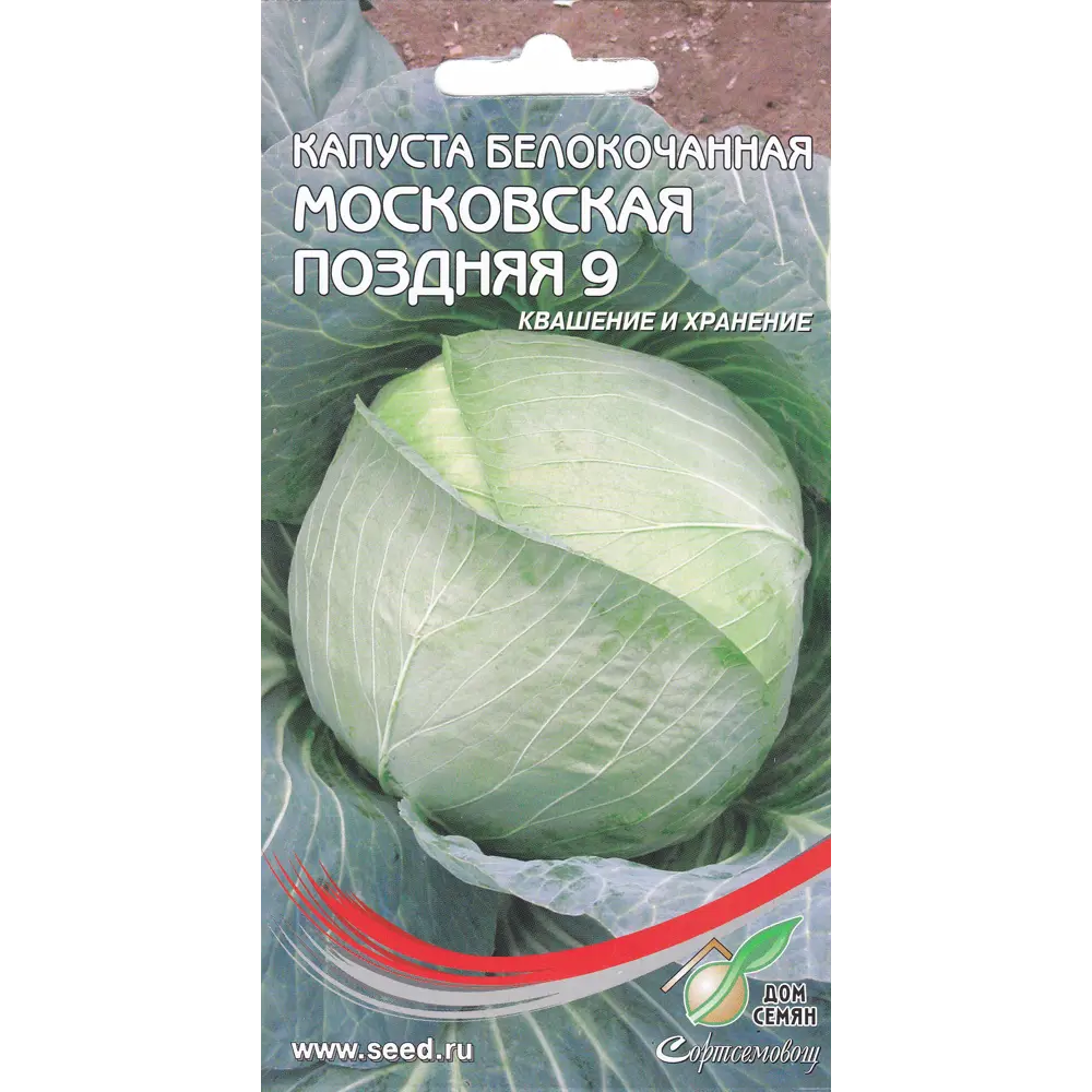 Семена АО ССПП СОРТСЕМОВОЩ Капуста б/к Московская поздняя 9, Февраль  Полутень ✳️ купить по цене 14 ₽/шт. в Санкт-Петербурге с доставкой в  интернет-магазине Леруа Мерлен