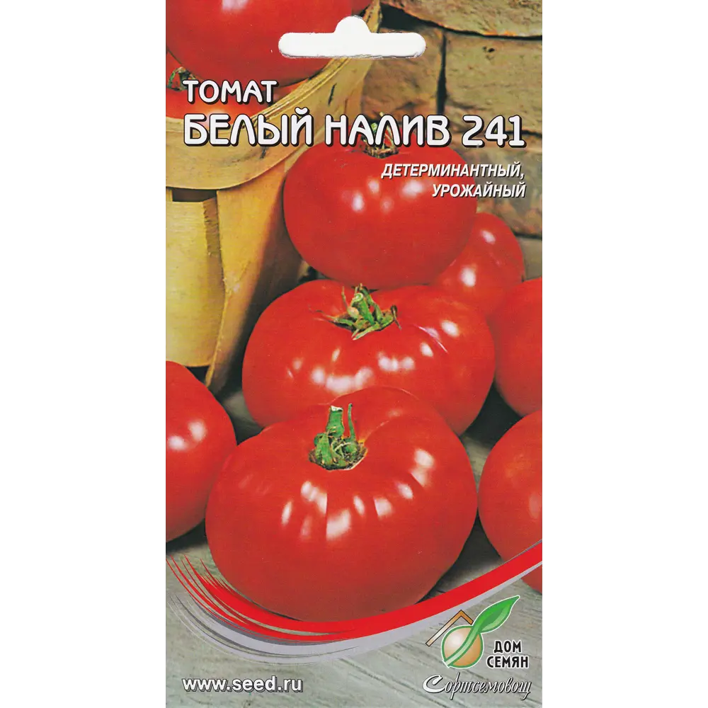 Семена АО ССПП СОРТСЕМОВОЩ Томат Белый Налив 241, Январь Полутень / солнце  ✳️ купить по цене 14 ₽/шт. в Череповце с доставкой в интернет-магазине  Леруа Мерлен