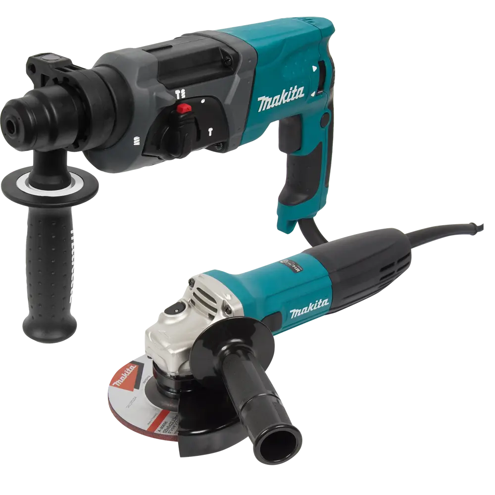 Набор электроинструментов Makita DK0120, УШМ GA5030 и перфоратор HR2470 ✳️  купить по цене 18000 ₽/шт. в Санкт-Петербурге с доставкой в  интернет-магазине Леруа Мерлен