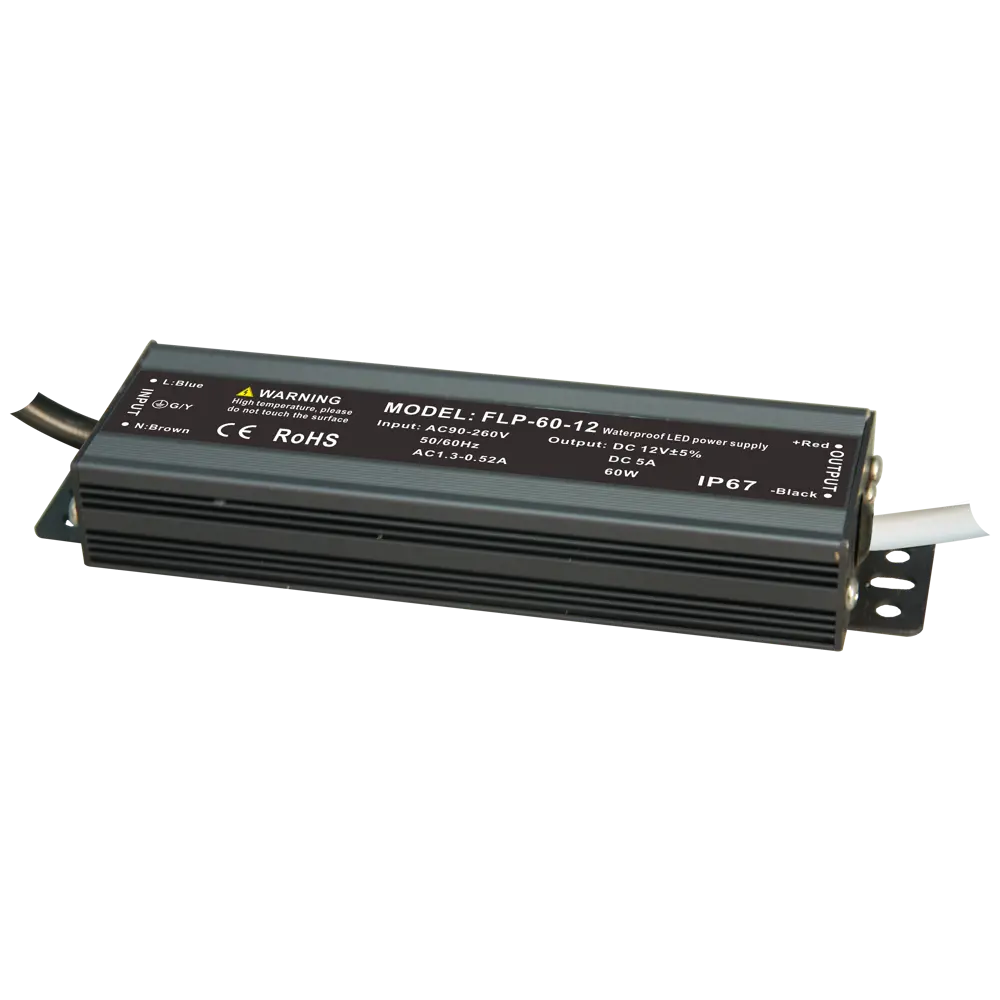 Блок питания для светодиодов SLIM EASY CLICK 220/12V 60W IP20, с mini amp и проводом 1,5м