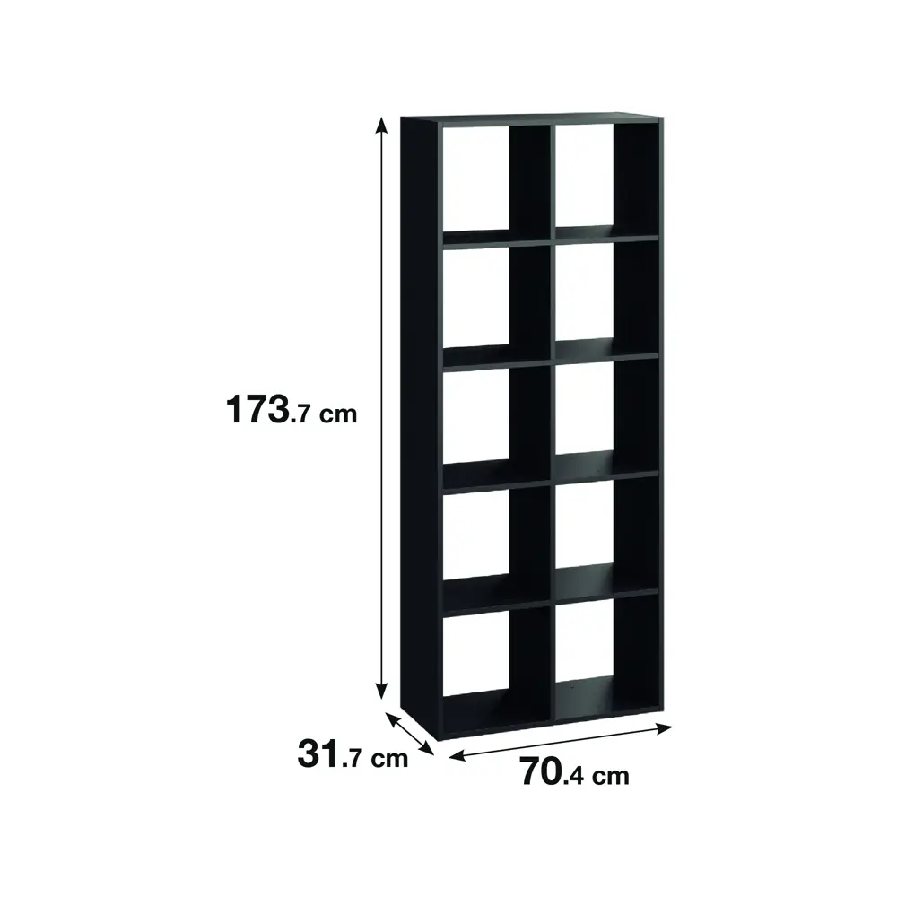 Стеллаж Spaceo KUB 10 секций 70x173x31.5 см ЛДСП цвет графит ✳️ купить по  цене 4700 ₽/шт. в Волгограде с доставкой в интернет-магазине Леруа Мерлен