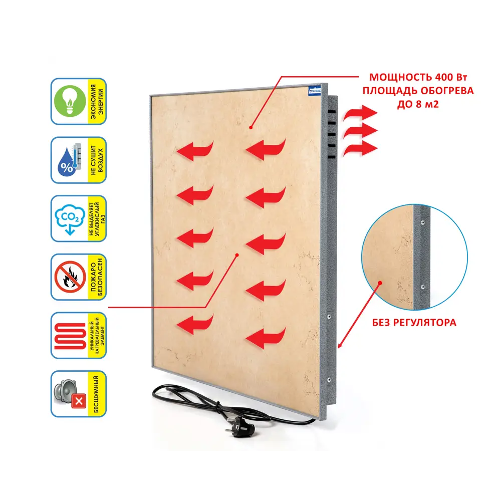 Обогреватель керамический Normand 400 400 Вт цвет бежево-серый ✳️ купить по  цене 4248 ₽/шт. в Казани с доставкой в интернет-магазине Леруа Мерлен