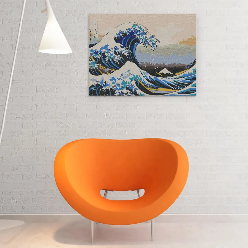 Картина по номерам Большая Волна В Канагаве - p53960 по цене 935 ₽/шт.  купить в Рязани в интернет-магазине Леруа Мерлен