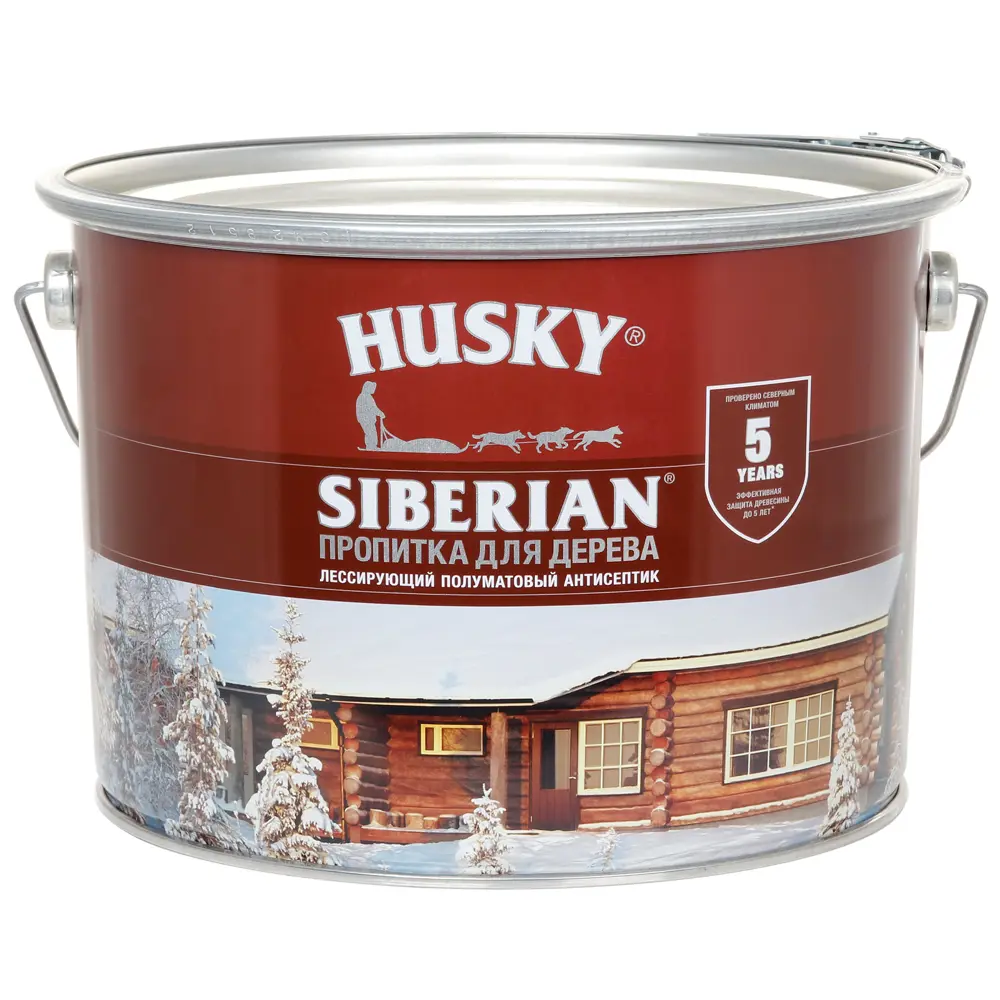 Пропитка для дерева Husky Siberian полуматовая цвет калужница 9 л ✳️ купить  по цене 2785 ₽/шт. в Рязани с доставкой в интернет-магазине Леруа Мерлен