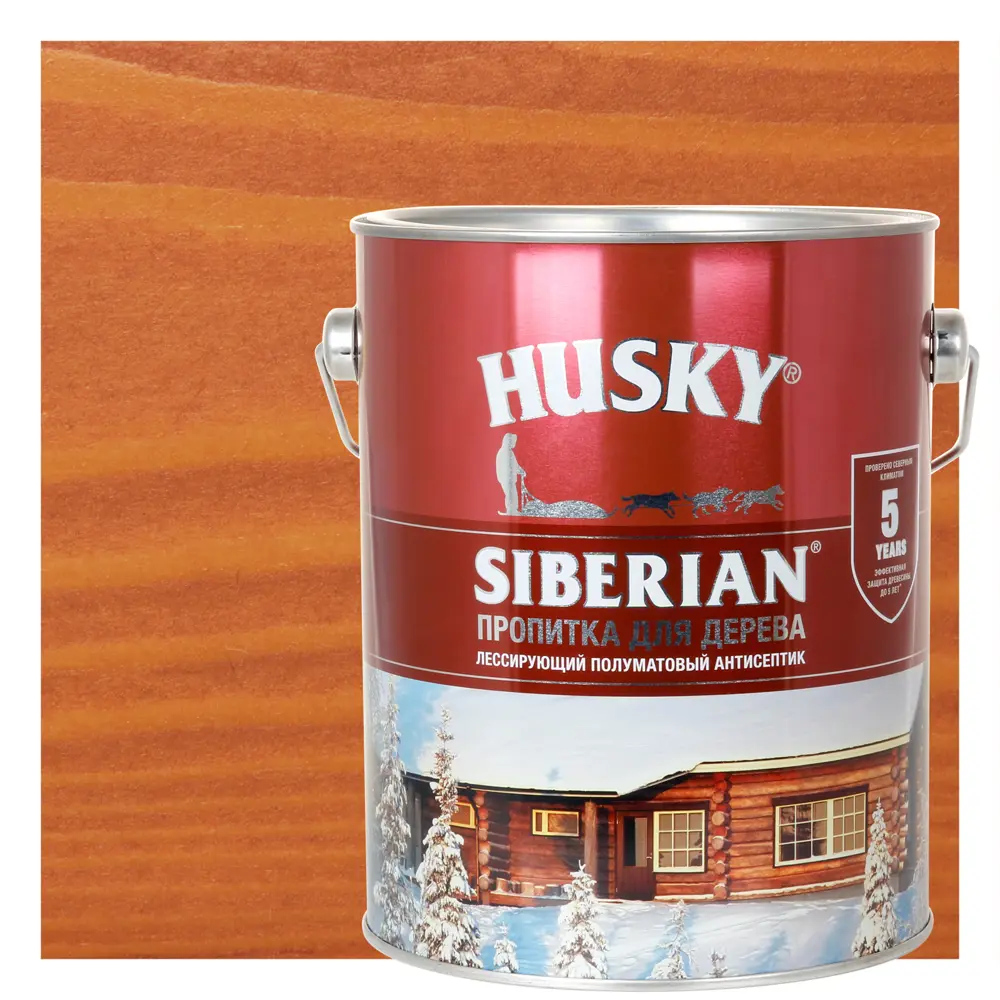 Пропитка для дерева Husky Siberian полуматовая цвет осенний клен 2.7 л ✳️  купить по цене 933 ₽/шт. в Москве с доставкой в интернет-магазине Леруа  Мерлен