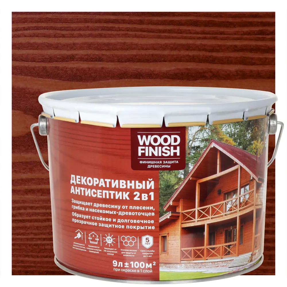 Антисептик декоративный Husky Wood Finish цвет махагон 9 л ✳️ купить по  цене 2167 ₽/шт. в Москве с доставкой в интернет-магазине Лемана ПРО (Леруа  Мерлен)